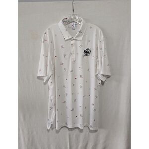 Puma Volition Stars and Jets White Polo Indy 500 Embroidered Men's Size XL